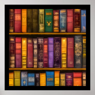 Timeless Old Books On Shelf Poster