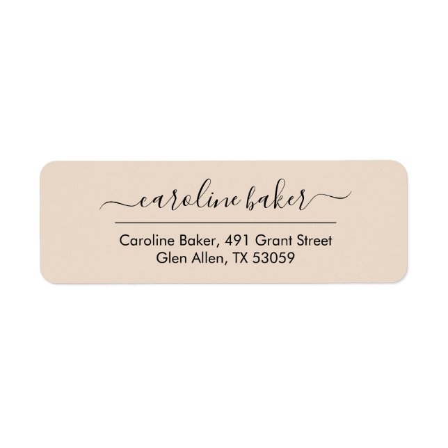 Timeless -- Pastel Ivory Elegant Address Label (Front)