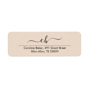 Timeless -- Pastel Ivory Script Font Address Label
