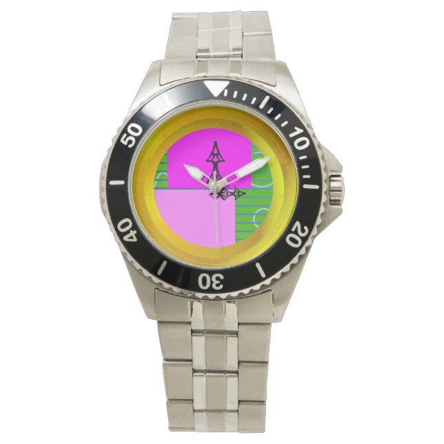 Timeless Piece Pink Squares Watch (Front)