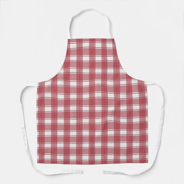 Timeless Plaid Red Apron (Front)