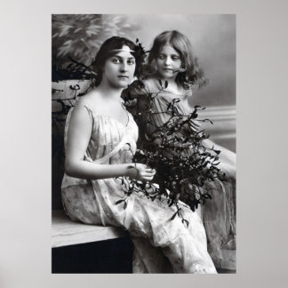 Timeless Portrait of Mother and Daughter  Poster