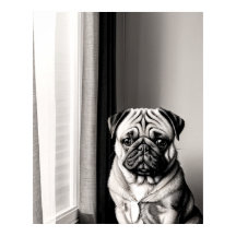 Timeless Pug Dog Portrait Poster