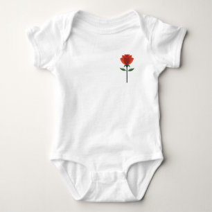 Timeless Red Rose Baby Bodysuit