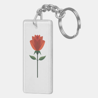 Timeless Red Rose Keychain
