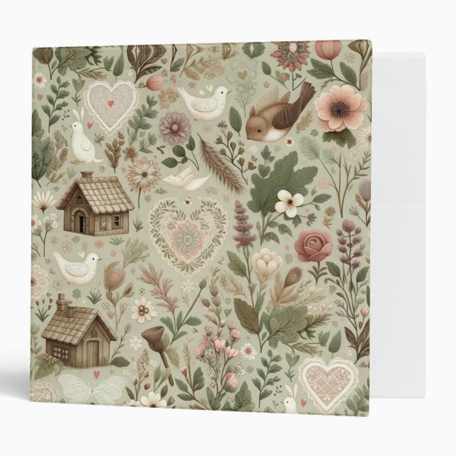 Timeless Romance: A Classic Valentine's Day Patter Binder (Front/Inside)