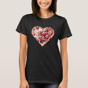 Timeless Romance: A Classic Valentine's Day Patter T-Shirt