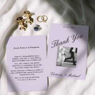 Timeless Romantic Editorial Wedding Thank You Card