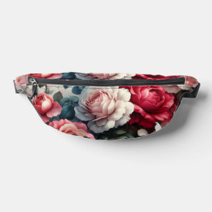 Timeless Rose Floral Charm Fanny Pack