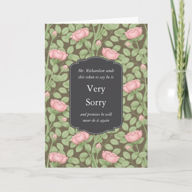 Timeless Roses Creative Personalized Brown Card (Front)