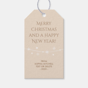 Timeless - Snowflakes Pastel Ivory Gift Tags