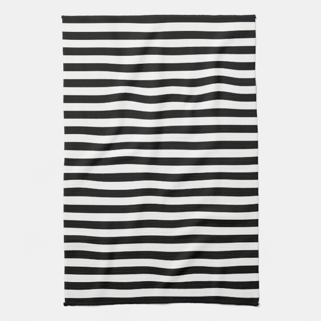 Timeless Stripes Black & White Kitchen Towel (Vertical)