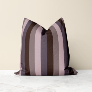 Timeless Stripes Eggplant Colour Throw Pillow