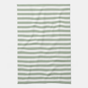 Timeless Stripes Sage Green Kitchen Towel
