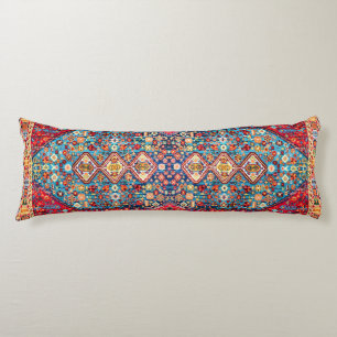 Timeless Tapestry: Colorful Moroccan Heritage Body Pillow