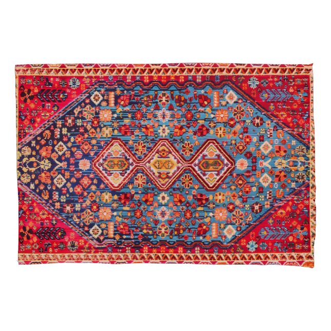 Timeless Tapestry: Colourful Moroccan Heritage Pillowcase (Front)