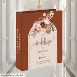 Timeless Terracotta Pampas Sage Boho Arch Memory  Binder<br><div class="desc">✅ For matching items search 205W in my collections ✅ Preserve your most cherished memories with this boho terracotta wedding ring binder and memory album, designed with watercolor florals in terracotta, copper, burnt orange, rust, and dusty orange tones. Featuring soft pampas grass, muted sage greenery, and a chic boho arch,...</div>