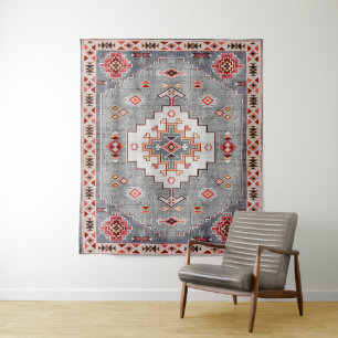 Timeless Threads: Heritage Boho Moroccan Geometry Tapestry