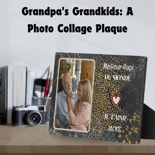 Timeless Treasures: Personalized Grandpa & Photo Plaque