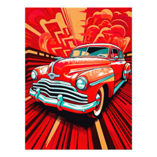 Timeless Treasures Vintage Car Photo Print