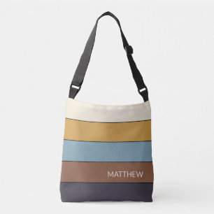 Timeless Trendy Colourful Stripes Art Pattern Crossbody Bag