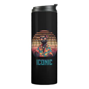 Timeless Tropical Cat Attitude Thermal Tumbler