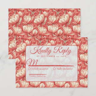 Timeless Tulip Garden Destination Wedding RSVP Card