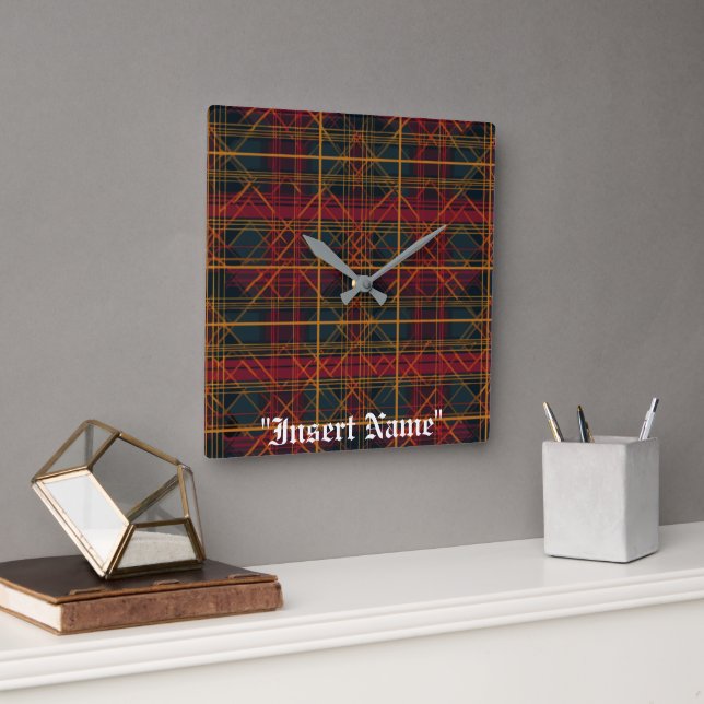 Timeless Tweed Square Wall Clock (Office)
