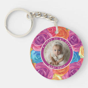 Timeless Valentine Gifts For Girlfriend Photo Rose Keychain