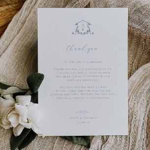 Timeless Vines Crest Reception Thank You Card