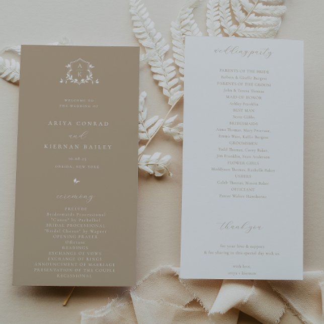 Timeless Vines Monogram Crest Beige Program (Creator Uploaded)