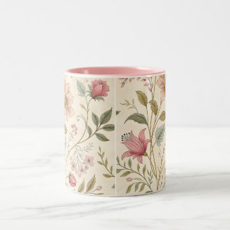 Timeless Vintage Botanical Mosaic Mug