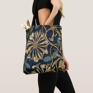 Timeless Vintage Floral Art - Elegant Honeysuckle  Tote Bag
