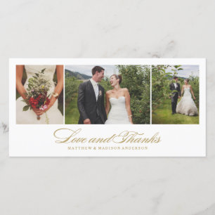 Timeless Wedding Thank You Photo Card