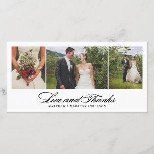 Timeless   Wedding Thank You Photo Card