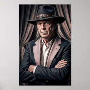 Timeless Western Reverie Portrait Poster