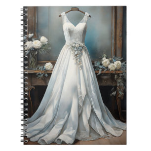 Timeless White Dress Wedding  Notebook