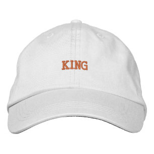 Timeless White Hat Royal King Embroidery Men's Cap