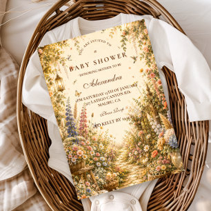 Timeless Wildflower Boho Baby Shower Invitation