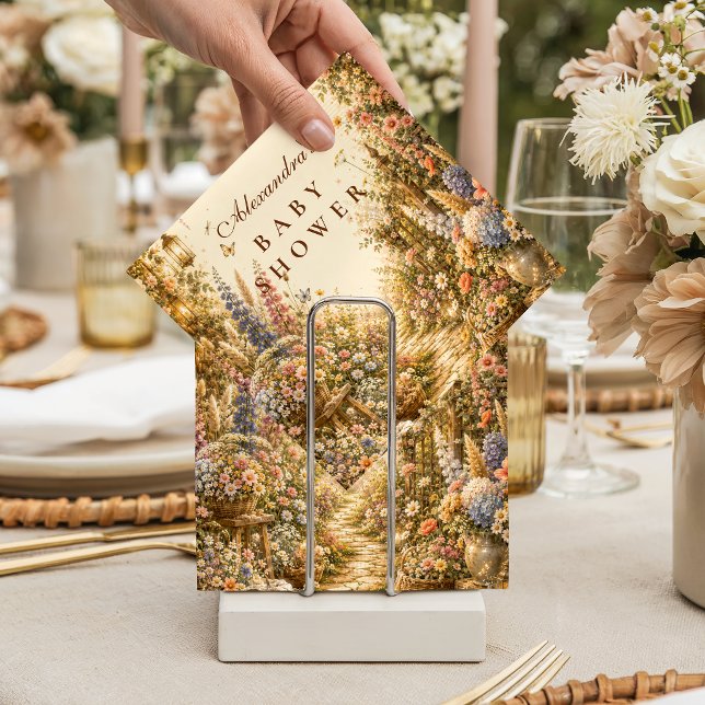 Timeless Wildflower Boho Baby Shower Napkin (Creator Uploaded)