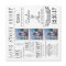 Timeline in light grey Save the Date Post Card