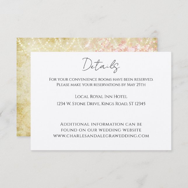 Timeline Order of Events Heart Leaf Tree Enclosure Invitation (Front/Back)