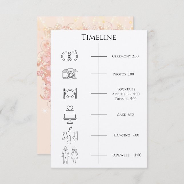 Timeline Order of Events Heart Leaf Tree Program (Front/Back)