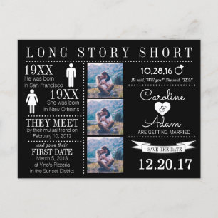 Timeline Save the Date Post Card