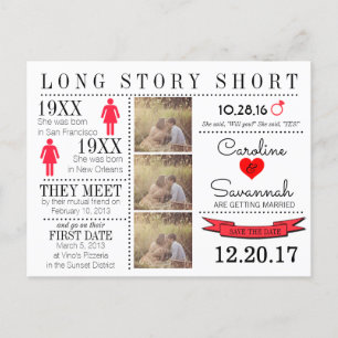 Timeline Save the Date Post Card