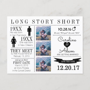 Timeline Save the Date Post Card