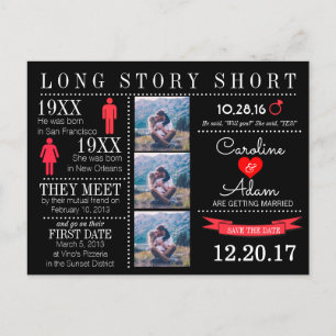 Timeline Save the Date Post Card