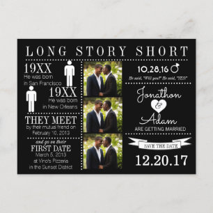 Timeline Save the Date Post Card