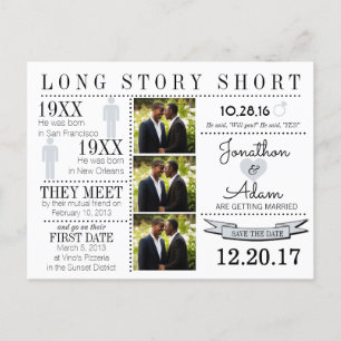 Timeline Save the Date Post Card