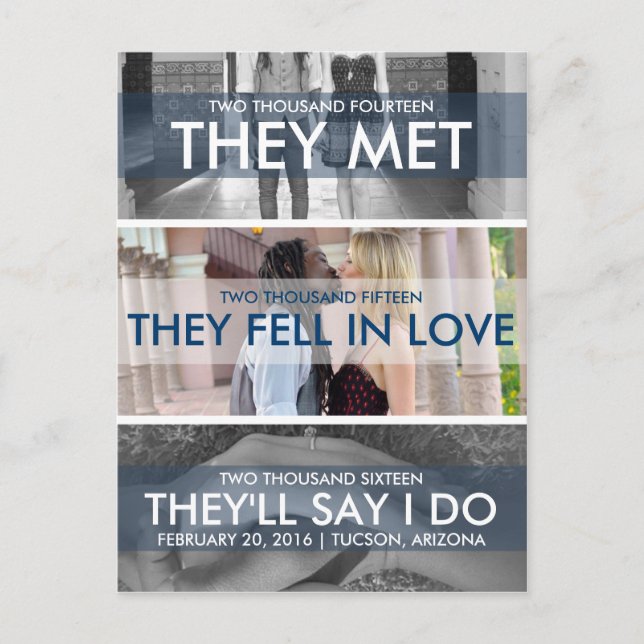 Timeline Save the Date Postcard (Front)